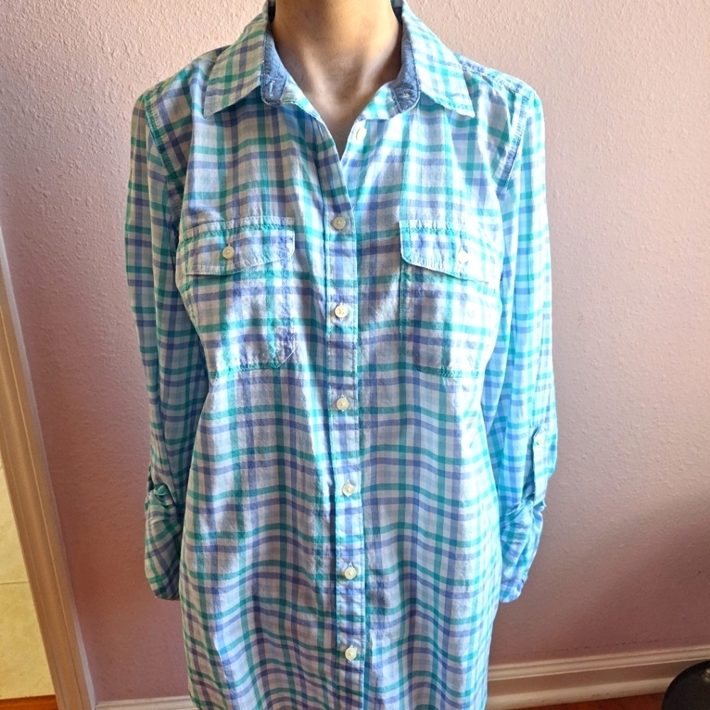 ST JOHN'S BAY PLAID SHIRT